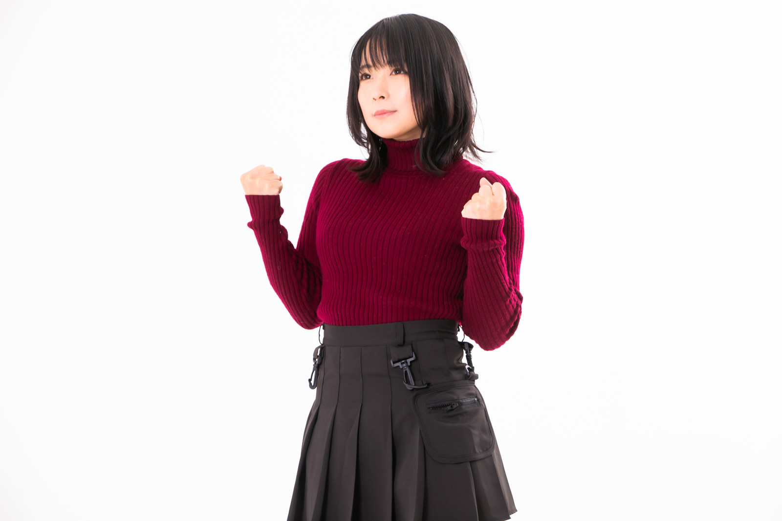 ガッツポーズの女性２