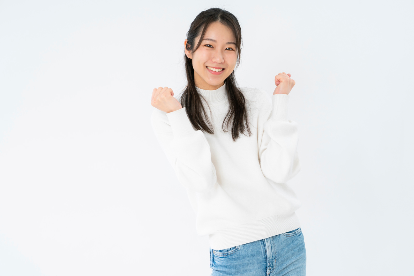 喜ぶ女性